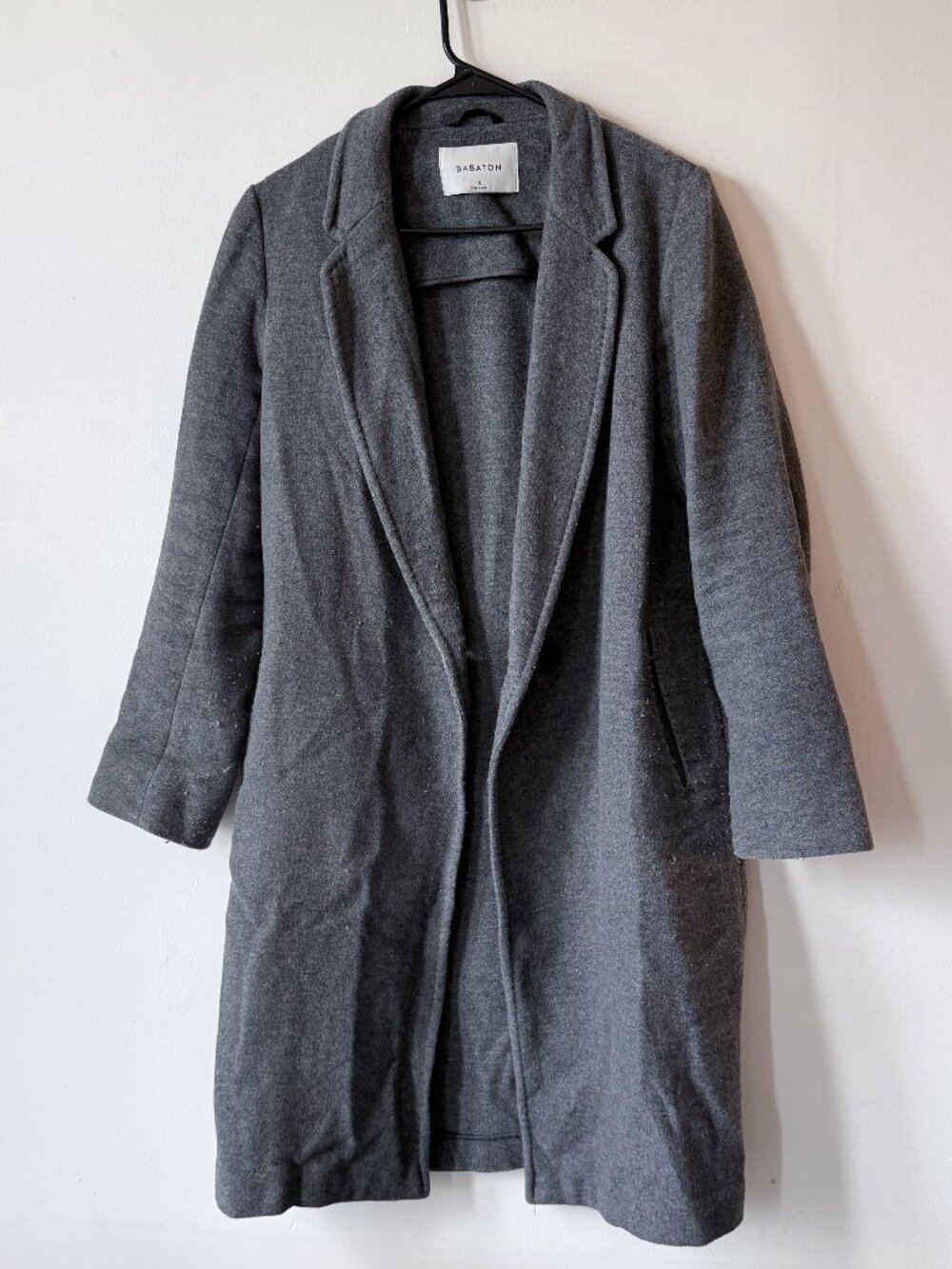 Aritzia Babaton "The Stedman" Virgin Wool Coat — Medium Heather Grey